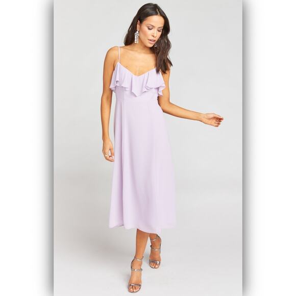 NWT SMYM Show Me Your Mumu Mellow Camilla Dress Ruffle Midi Fitted Size XS - Picture 5 of 8